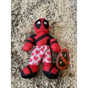 NWT Marvel Deadpool in Pink Heart Underwear Official Movie Tie-In‎ Plush Toy